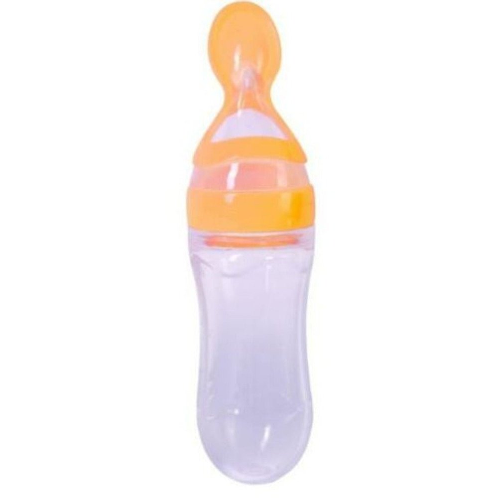 Baby Silicone Squeezing Milk Feeding Bottle - Weriion