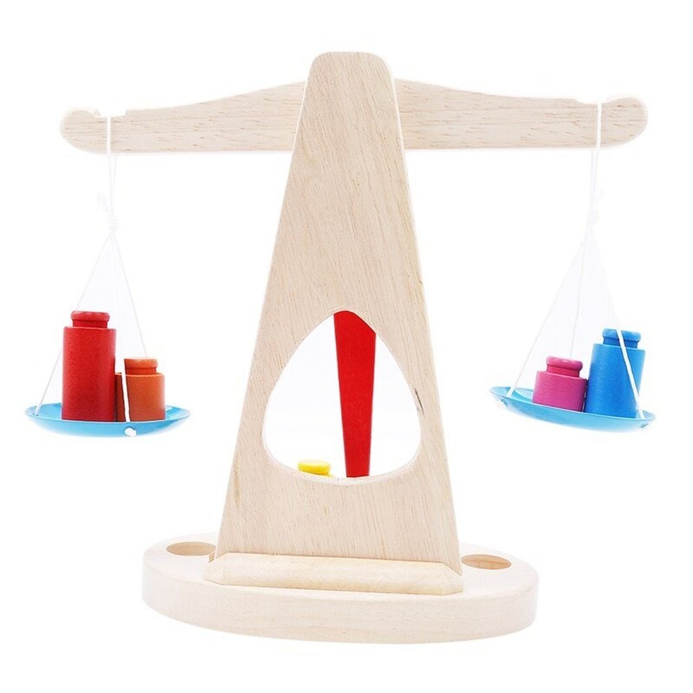 Balance Scale With 6 Weights Preschool Educational Toy - Weriion