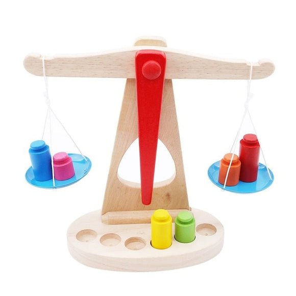Balance Scale With 6 Weights Preschool Educational Toy - Weriion