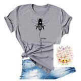 Bee Kind Print Cotton T-Shirt - Weriion