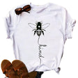 Bee Kind Print Cotton T-Shirt - Weriion