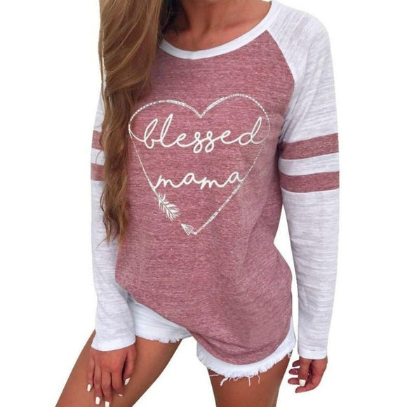 Blessed Mama Long Sleeve T-Shirt - Weriion