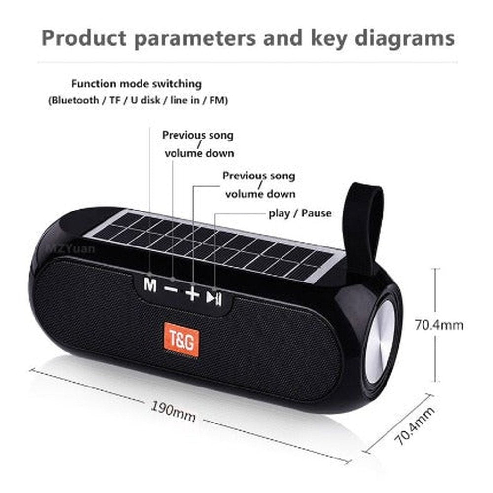 Bluetooth Speaker With Solar Panel - Weriion