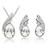 Bridal Jewelry set Austrian Crystal fashion pendant necklace earrings jewelry sets - Weriion