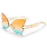 Butterfly Sunglasses With Large Frame - Weriion
