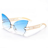 Butterfly Sunglasses With Large Frame - Weriion