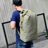 Canvas Fabric Hiking Backpack With Large Capacity - Weriion