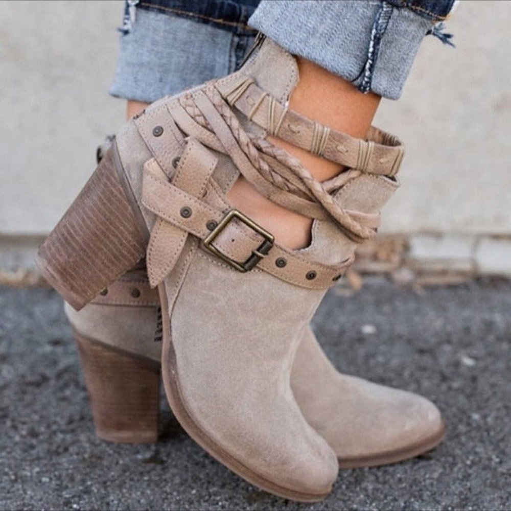 Casual High Heels Boots For Women - Weriion