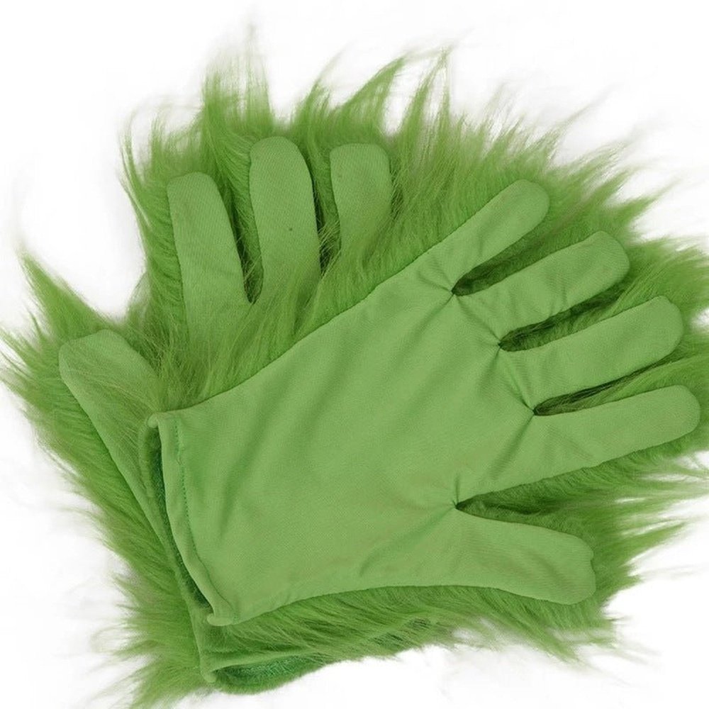 Christmas Grinch Masks and Gloves - Weriion