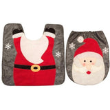 Christmas Themed Toilet Decorations Rug & Seat Cover - Weriion