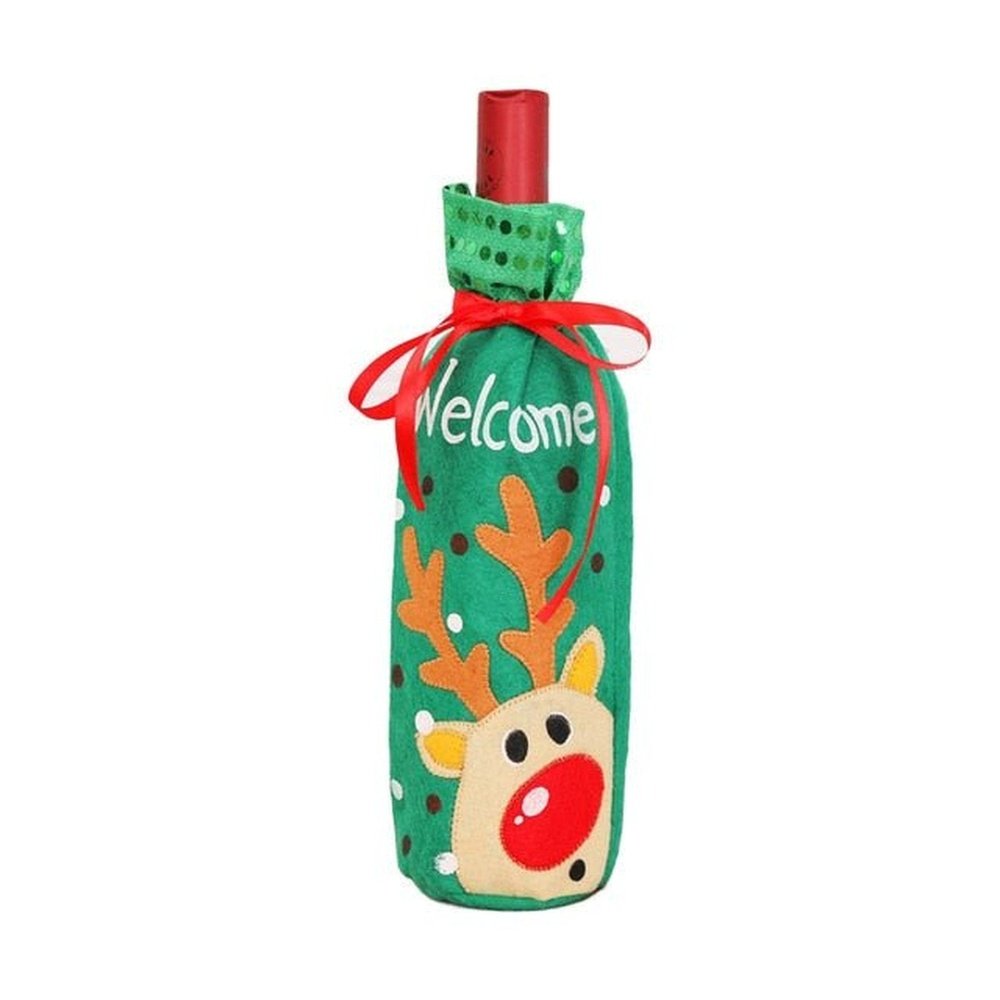 Christmas Themed Wine Bottle Covers - Weriion