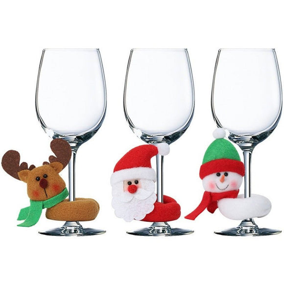 Christmas Wine Glass Decorations - Weriion