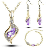 Colorful Austrian Crystal Drop Jewelry Sets - Weriion