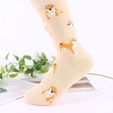 Cute Funny Shiba Inu Dog Socks For Women - Weriion