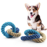 Dogs Weaved Cotton Rope Knot Chew Toy - Weriion