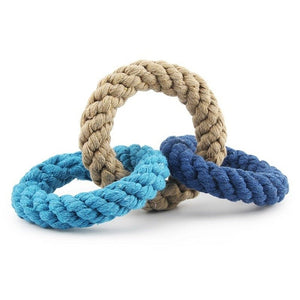 Dogs Weaved Cotton Rope Knot Chew Toy - Weriion