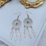 Dream Catcher Feather Earrings - Weriion