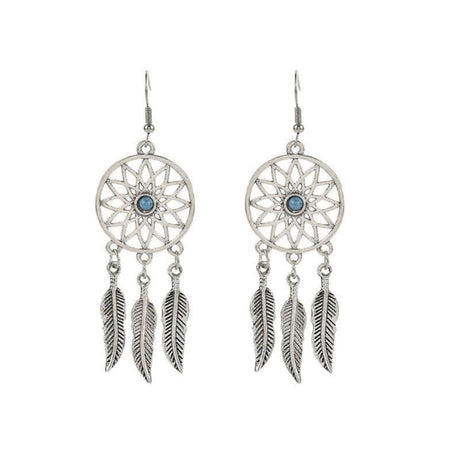 Dream Catcher Feather Earrings - Weriion