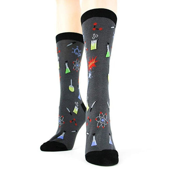 Education Science Themed Casual Grey Socks For Women - Weriion