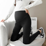 Elastic Maternity Pants With High Waist - Weriion