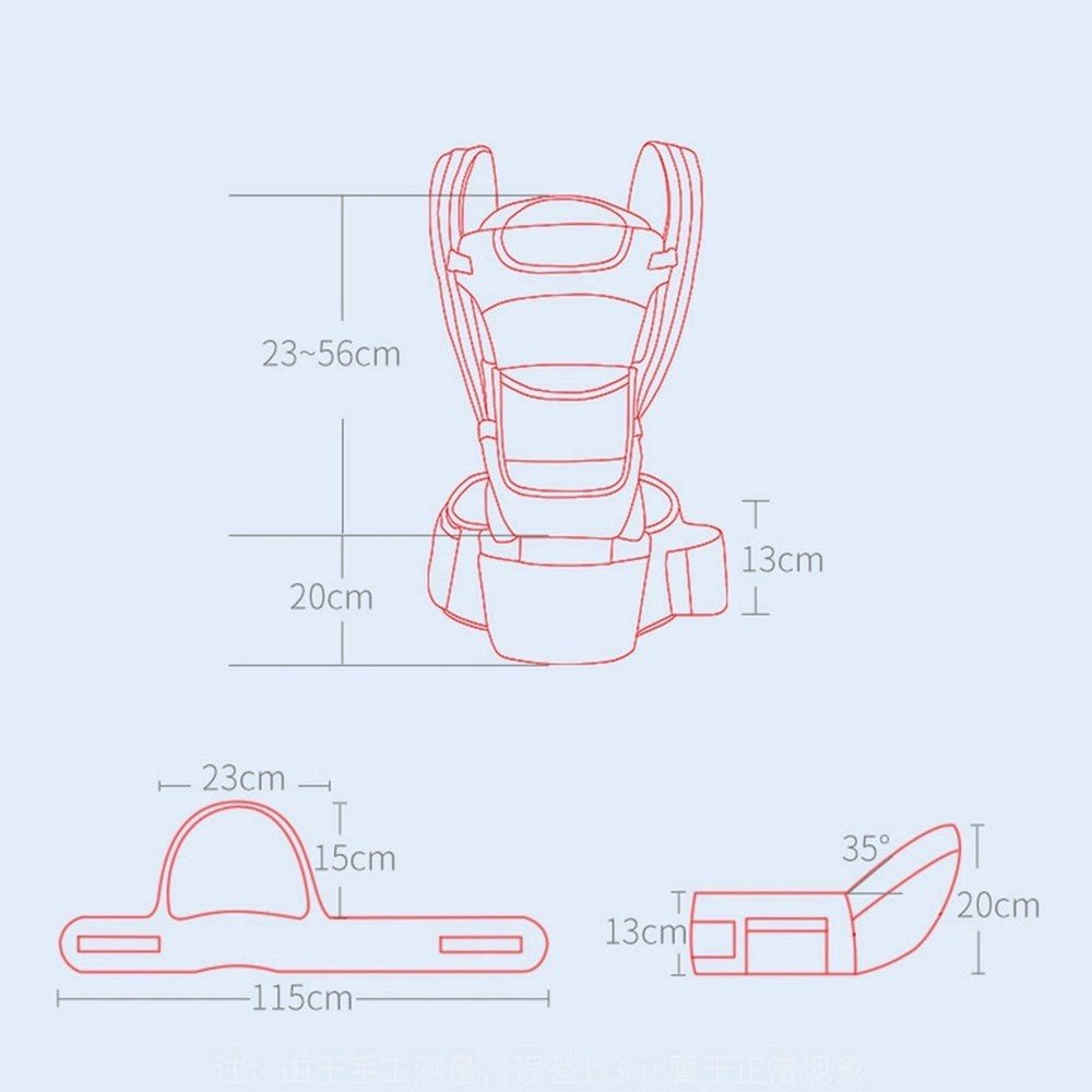 Ergonomic Baby Carrier With 4 Different Carrying Positions For Babies Between 0-48 Months - Weriion