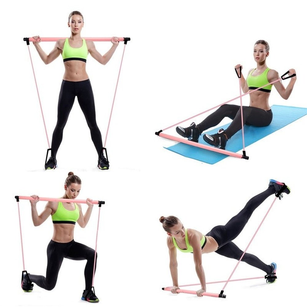 Exercise Pole With Resistance Bands - Weriion