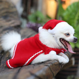 Fashionable Christmas Hat And Cloak Christmas Pet Outfit - Weriion