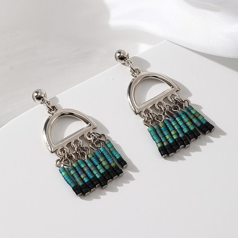 Fashionable Handmade Copper Plated Earrings - Weriion