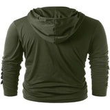 Faux Leather & Polyester Hoodie - Weriion