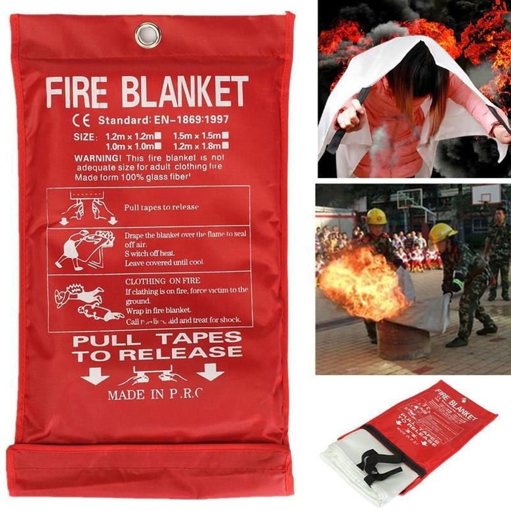 Fire Blanket 1x1m Emergency Fire Survival Tool - Weriion