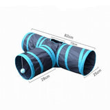 Foldable Cat Tunnel Toy With Three Entrances - Weriion