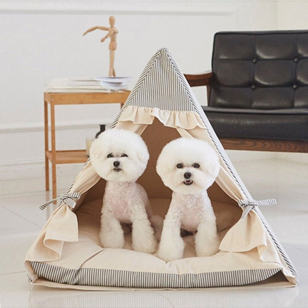 Foldable Triangle Shaped Tent Pet House - Weriion