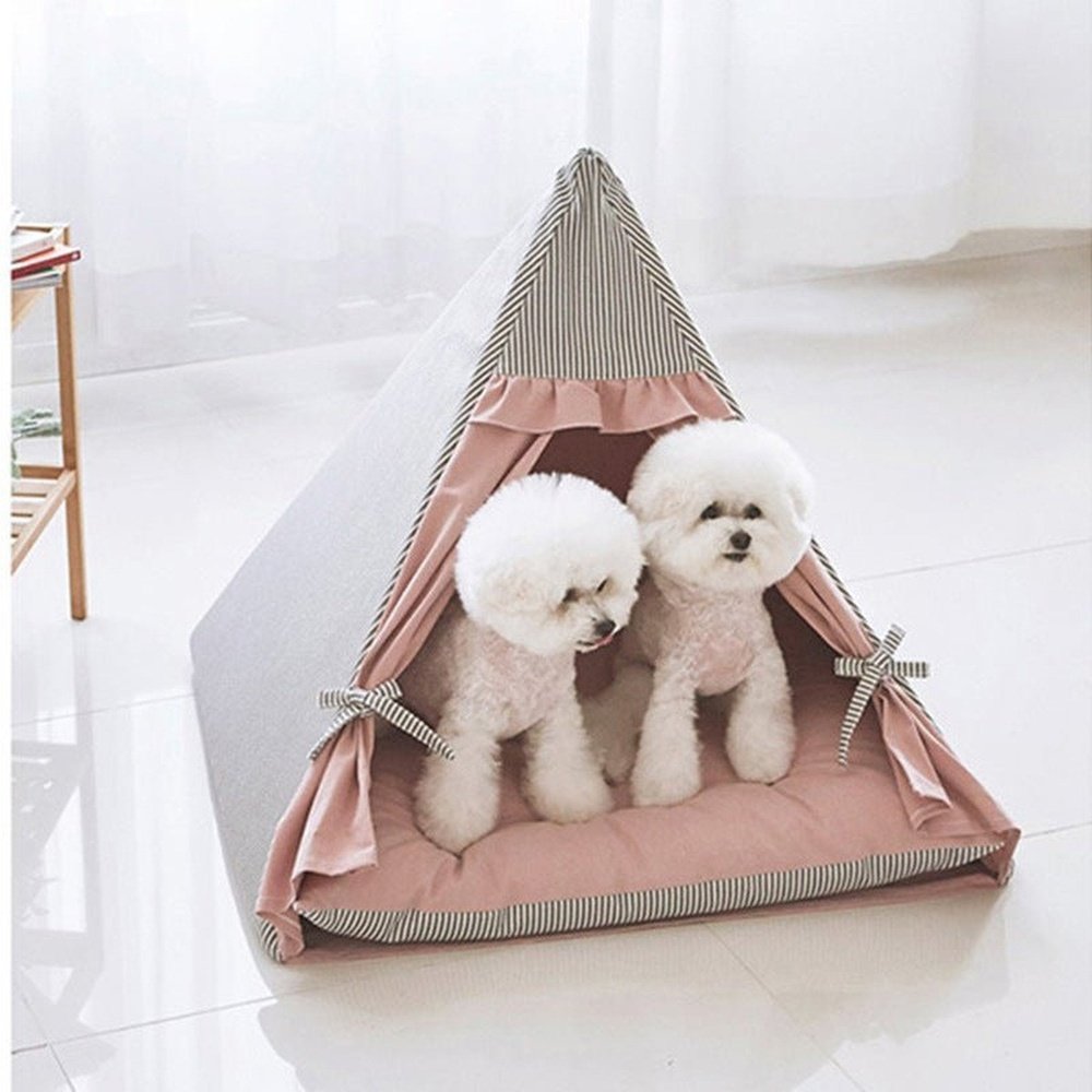 Foldable Triangle Shaped Tent Pet House - Weriion