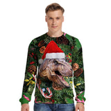 Funny T-Rex Dinosaur Christmas Sweater - Weriion