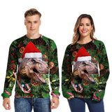 Funny T-Rex Dinosaur Christmas Sweater - Weriion