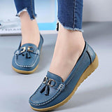 Genuine Leather Loafer Shoes For Women - Weriion