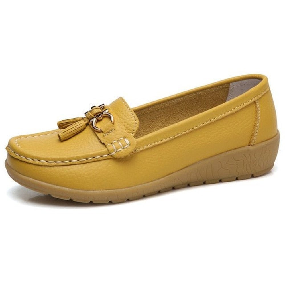 Genuine Leather Loafer Shoes For Women - Weriion