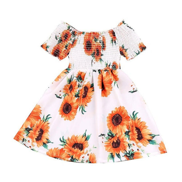 Girls Summer Sunflower Dress - Weriion