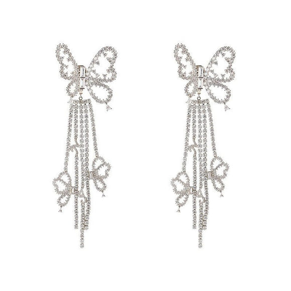 Gorgeous 925 Sterling Silver Butterfly Earrings - Weriion