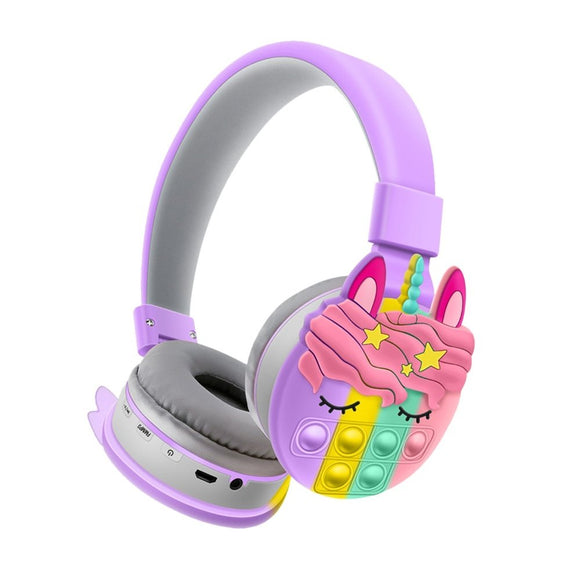 High Quality Unicorn Headphones With Decompression Earmuffs & Long Battery Life - Weriion