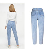 High Waist Loose Fit Jeans - Weriion