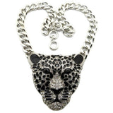 Hip Hop Chain Necklace With Leopard Pendant - Weriion