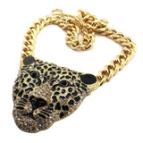 Hip Hop Chain Necklace With Leopard Pendant - Weriion