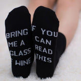 IF YOU CAN READ THIS Printed Text Cotton Socks - Weriion