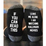 IF YOU CAN READ THIS Printed Text Cotton Socks - Weriion