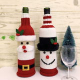 Knitted Christmas Wine Bottles Covers - Weriion