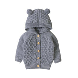 Knitted Hooded Unisex Jacket For Children - Weriion