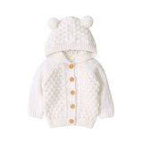 Knitted Hooded Unisex Jacket For Children - Weriion