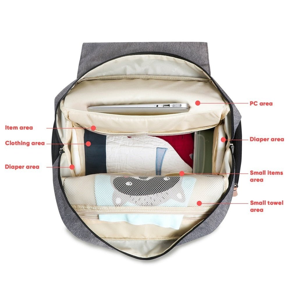 Large Capacity Diaper Bag Backpack Suitable For Use Outdoors - Weriion