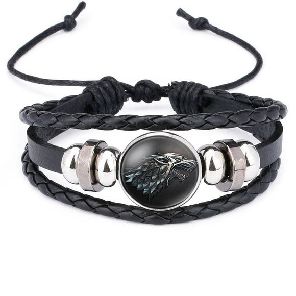 Leather Game Of Thrones Bracelet Of Ruling Families - Weriion